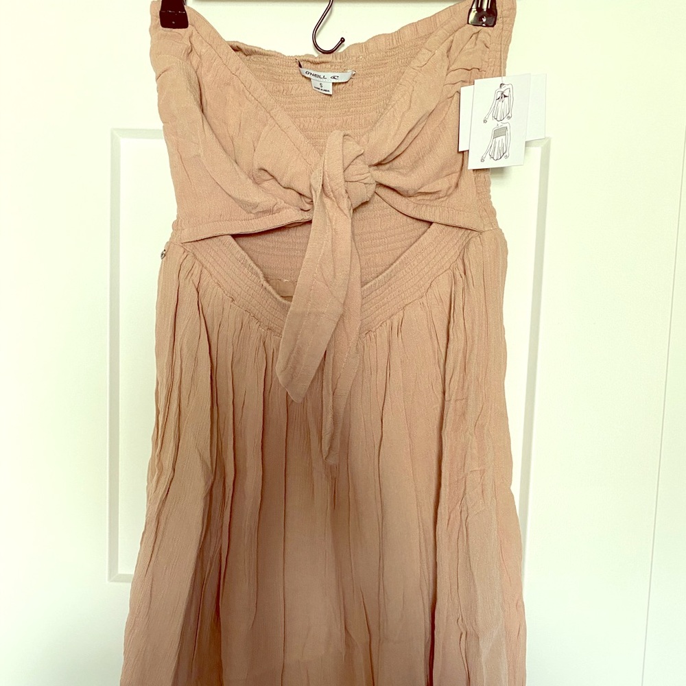 O’Neill strapless blush dress